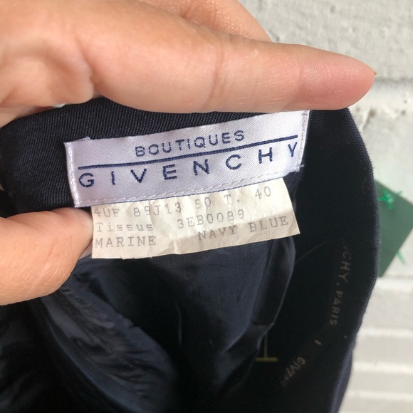 BOUTIQUE GIVENCHY navy pencil skirt vintage - Picture 2 of 4